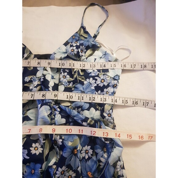 Lulus Womens Dress Size Medium Totally Romantic Quiet Luxury Floral Wrap Midi - Picture 13 of 14